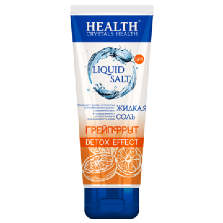 Рідка морська сіль-гель "Crystals Health" для тіла Грейпфрут 200мл (4820106490422)