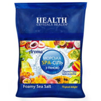 Сіль морська натуральна "Crystals Health" для ванн з піною Yellow 600г  (4820169780140)