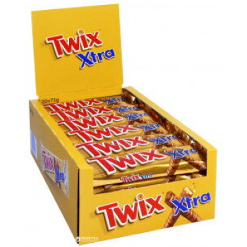 Батончик Twix Extra с печенье и карамелью в молочном шоколаде 75г (5900951028502) Батончик Twix Extra с печенье и карамелью в молочном шоколаде 75г (5900951028502)