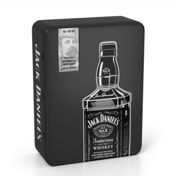 Теннесси Виски Jack Daniel's 0.7 л 40% в металлической коробке с 2-мя бокалами (5099873045855)