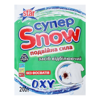 Средство отбеливающее Super Snow двойная сила с активным кислородом 200г (4820074491278)