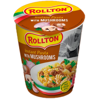 Изделия макаронные быстрого приготовления Rollton Instant Pasta С грибами стакан 70г (4820179255041)