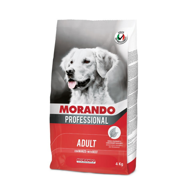 MORANDO PROFESSIONAL ADULT сухий корм з яловичиною, 4кг (8007520096027)