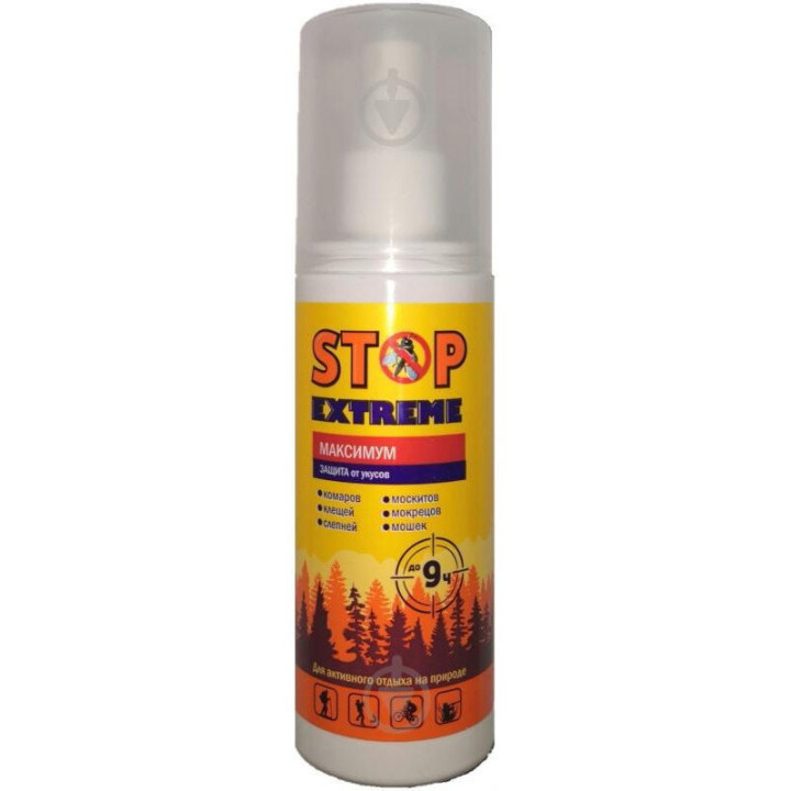Лосьйон від комарів, кліщів і мошок Stop Extreme Максимум 100мл (4820212940422)