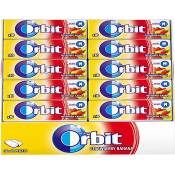 Жевательная резинка Orbit Клубника-банан 14 г (4009900510677) Жевательная резинка Orbit Клубника-банан 14 г (4009900510677)