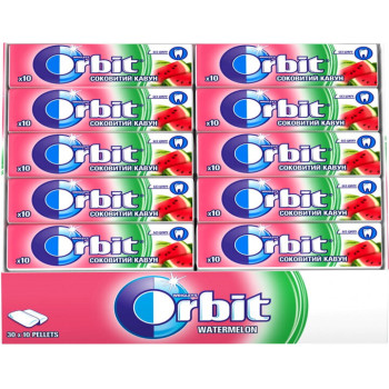 Жевательная резинка Orbit Сочный арбуз 14 г (4009900397605) Жевательная резинка Orbit Сочный арбуз 14 г (4009900397605)