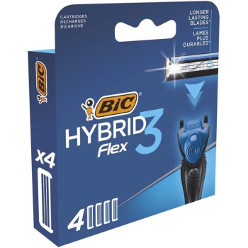 Змінні картриджі BIC Flex 3 Hybrid для гоління чоловічі 4 шт. (3086123480926)