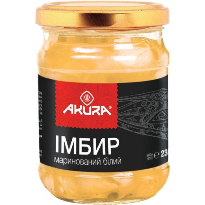 Імбир Akura маринований білий 230 г (4820178461702) 