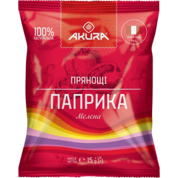 Паприка молотая AKURA, 15 г (4820178461993)