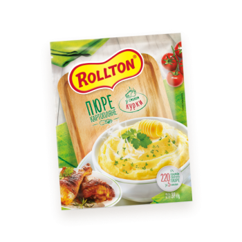 Пюре картофельное Rollton со вкусом курицы (пакет) 40 г (4820179254082)