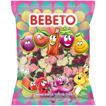 Конфеты жевательные Bebeto "Роза" 1 кг (8690146112709) Конфеты жевательные Bebeto "Роза" 1 кг (8690146112709)