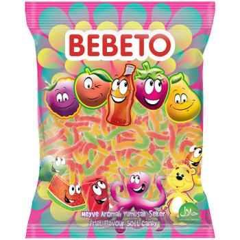 Конфеты жевательные Bebeto "Червячки сахарные" 1 кг (8690146107309) Конфеты жевательные Bebeto "Червячки сахарные" 1 кг (8690146107309)