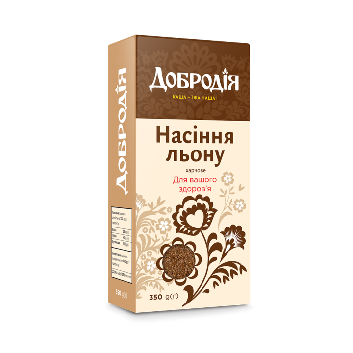 Семена льна пищевые Добродия 350 г (4820182200564)