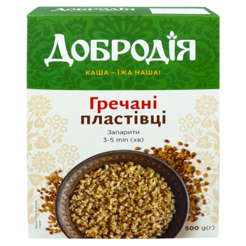 Пластівці гречані Добродія 500 г (4820182200601)