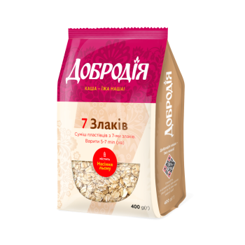 Суміш пластівців Добродія 7 злаків 400 г (4820182201196)