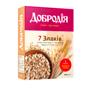 Суміш пластівців Добродія  7 злаків   700 г (4820182201615)