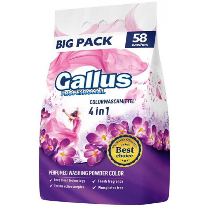 Стиральный порошок Gallus Color Professional 4в1 3.2 кг (4251415302180)