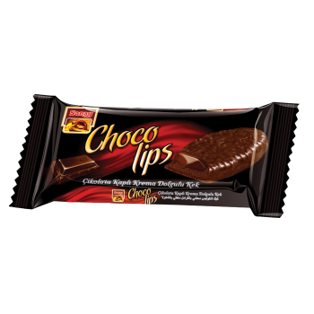 Тістечко Saray Chocolips  з какао з кремовою начинкою у шоколадній глазурі 35 г (8690705012716)