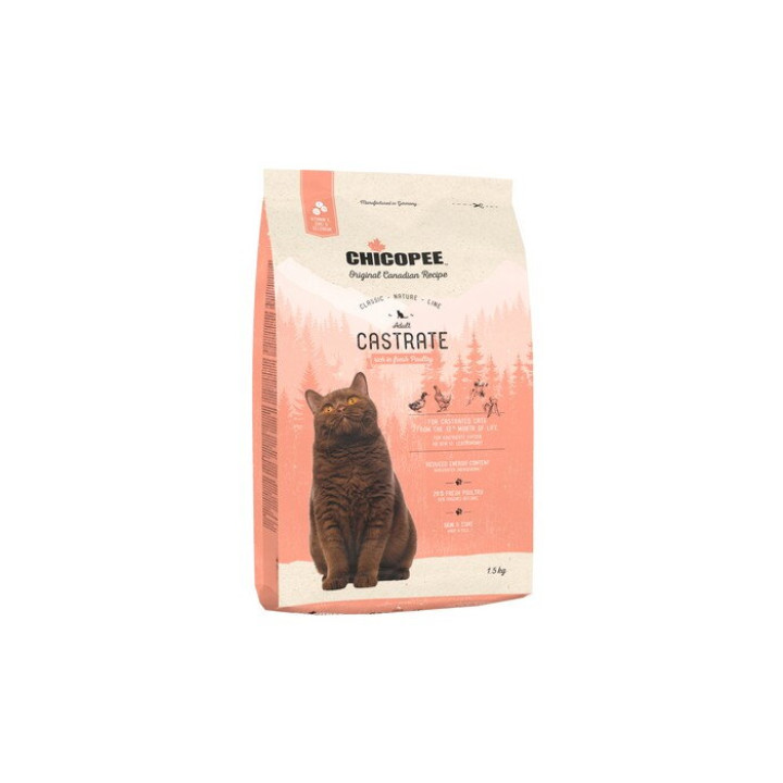 Сухой корм для котов Chicopee CNL Cat Adult Castrate с птицей 1,5 кг (4015598020640)