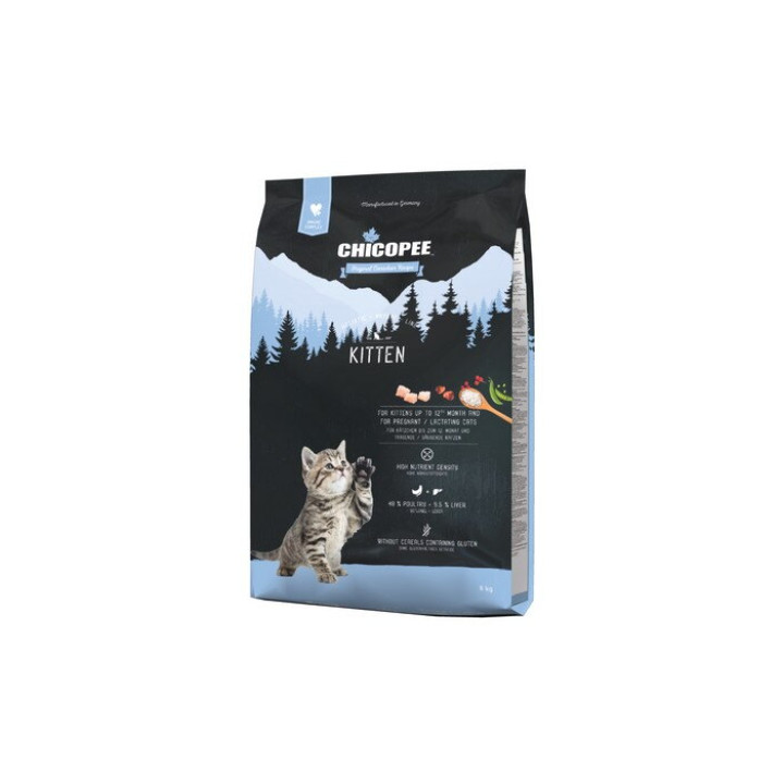 Сухой корм для котят Chicopee HNL Kitten с птицей и печенью 8 кг (4015598020718)