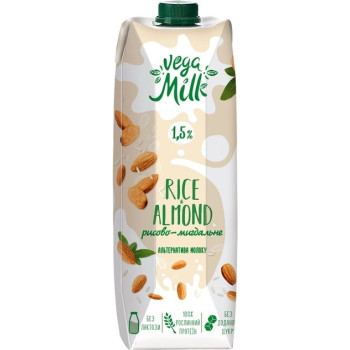Напій Vega Milk рисово-мигдальний ультрапастеризований 950 мл (4820192262088)