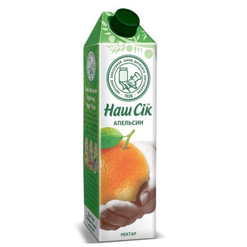Нектар ОКЗДХ Наш Сок Апельсин 0.95 л (4820016252288) Нектар ОКЗДХ Наш Сок Апельсин 0.95 л (4820016252288)