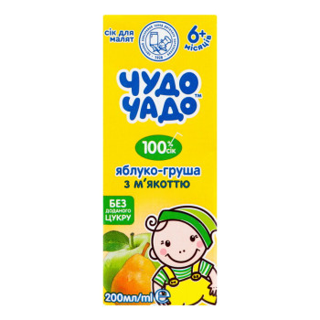 Сок Чудо-Чадо Яблоко-Груша 200 мл (4820016254671)