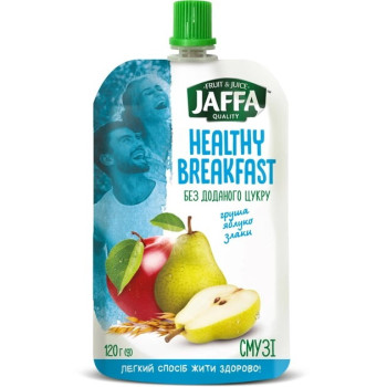 Смузі Jaffa Healthy Breakfast Груша-яблуко-злаки 120 г (4820192260282) Смузі Jaffa Healthy Breakfast Груша-яблуко-злаки 120 г (4820192260282)