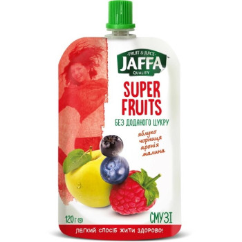 Смузі Jaffa Healthy Breakfast Яблуко-чорниця-аронія-малина 120 г (4820192260299) Смузі Jaffa Healthy Breakfast Яблуко-чорниця-аронія-малина 120 г (4820192260299)