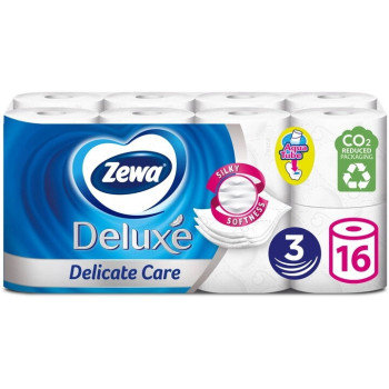 Папір туалетний Zewa Deluxe біла тришарова 16 рулонів (7322540313321) Папір туалетний Zewa Deluxe біла тришарова 16 рулонів (7322540313321)