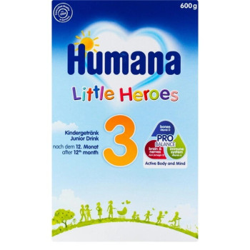 Молочная сухая смесь Humana Little Heroes 3 600 г (4031244002761) Молочная сухая смесь Humana Little Heroes 3 600 г (4031244002761)