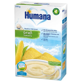Молочная каша Humana кукурузная 200 г (4031244775610) Молочная каша Humana кукурузная 200 г (4031244775610)