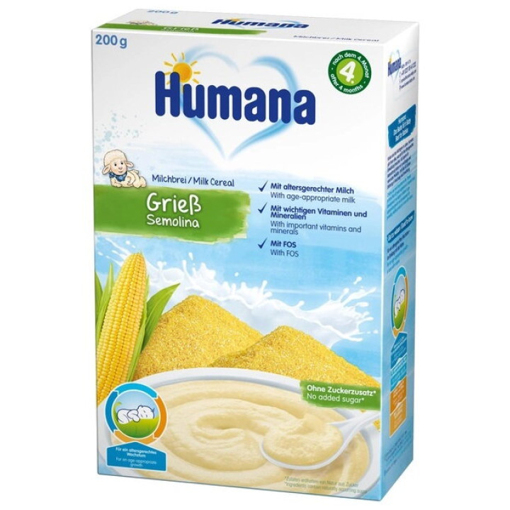 Молочная каша Humana кукурузная 200 г (4031244775610)