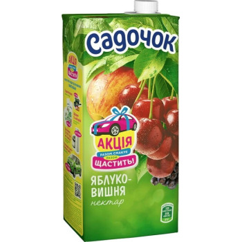 Нектар "Садочок" Яблоко-Вишня 950 мл (4823063107075) Нектар "Садочок" Яблоко-Вишня 950 мл (4823063107075)