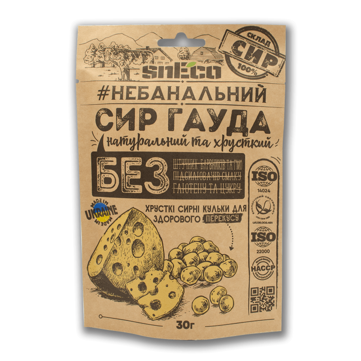 Сыр сушеный snEco Гауда 30 г (4823095809206)