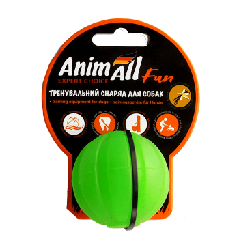 Игрушка AnimAll Fun тренировочный мяч для собак, 5 см, зеленая