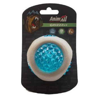 Іграшка AnimAll GrizZzly LED-м'яч що світиться, біло-синій, 7.7 см Іграшка AnimAll GrizZzly LED-м'яч що світиться, біло-синій, 7.7 см