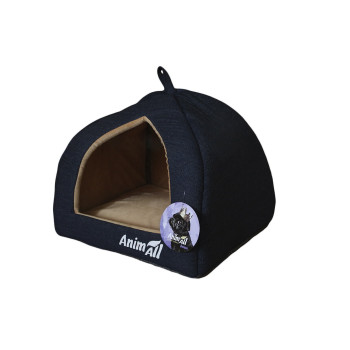 Будиночок AnimAll Piter M для собак, темно-синій, 41×41×32 см Будиночок AnimAll Piter M для собак, темно-синій, 41×41×32 см