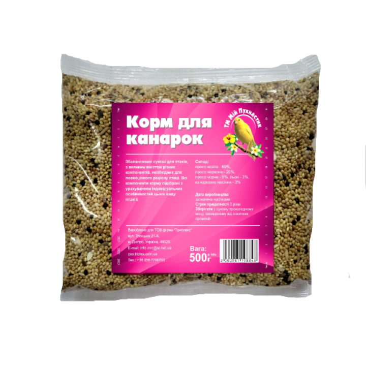 Корм Мій Пухнастик, для канарок, 500 г