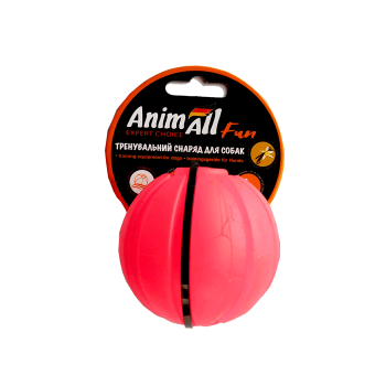 Игрушка AnimAll Fun тренировочный мяч для собак, 7 см, коралловая
