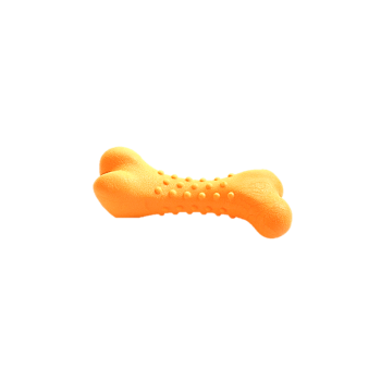 Игрушка AnimAll GrizZzly для собак, кость, оранжевая, 11×4.7 см