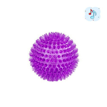 Игрушка AnimAll Колючий мяч, для собак, фиолетовая, 8.4 см