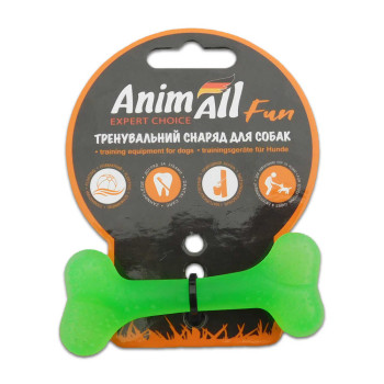 Іграшка AnimAll Fun кістка, зелена, 8 см Іграшка AnimAll Fun кістка, зелена, 8 см