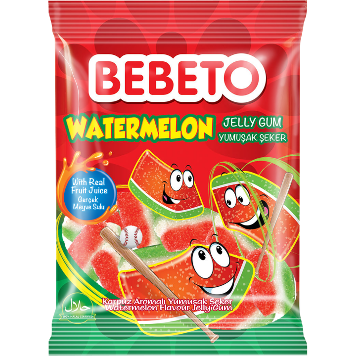 Конфеты жевательные Bebeto "Арбуз" 80 г (8690146124436)