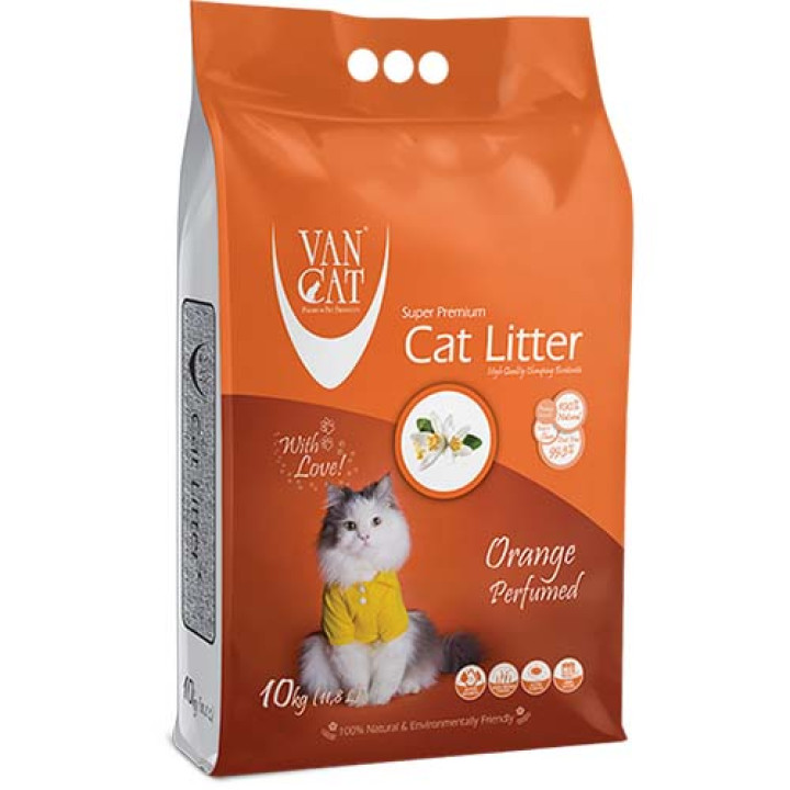 Бентонитовый наполнитель VanCat Orange для туалета, 10 кг