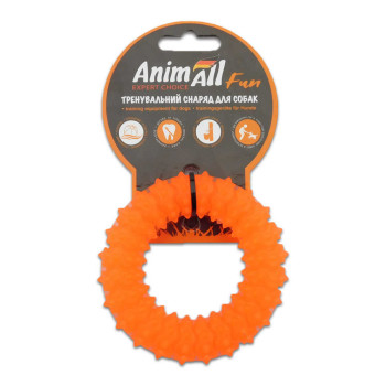 Игрушка AnimAll Fun кольцо с шипами, оранжевое, 9 см