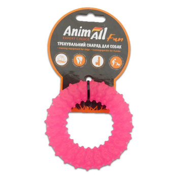 Іграшка AnimAll Fun кільце з шипами, коралове, 9 см Іграшка AnimAll Fun кільце з шипами, коралове, 9 см