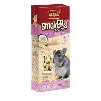 Колба Vitapol Smakers для шиншилл, кокосы и лепестки роз, упаковка 2 шт Колба Vitapol Smakers для шиншилл, кокосы и лепестки роз, упаковка 2 шт