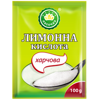 Лимонная кислота "Ласочка" пищевая 100 г (4820043250981)