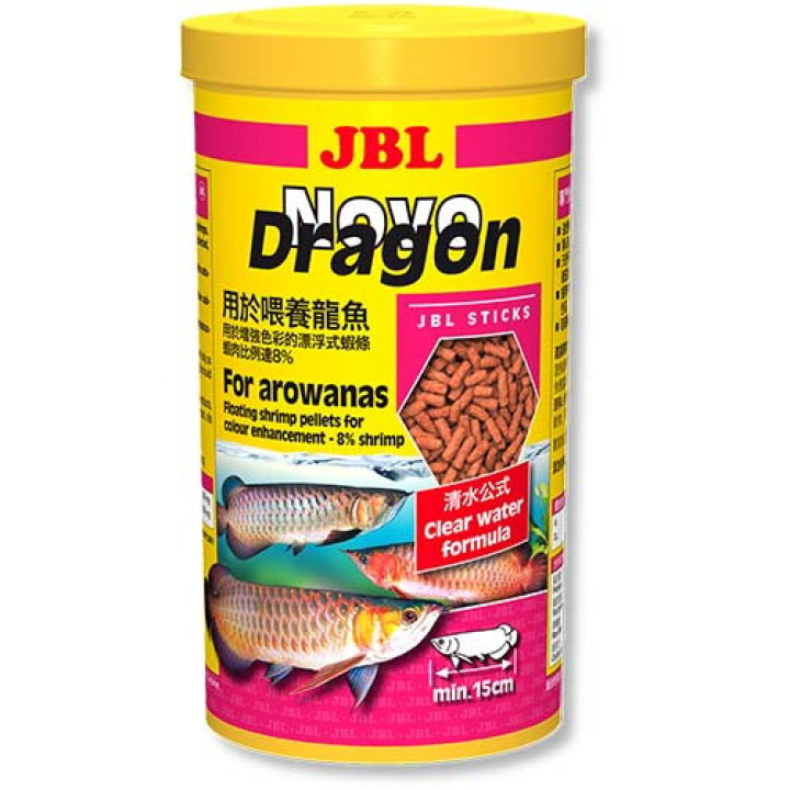 Корм в виде крупных палочек JBL NovoDragon для арован, 1 л
